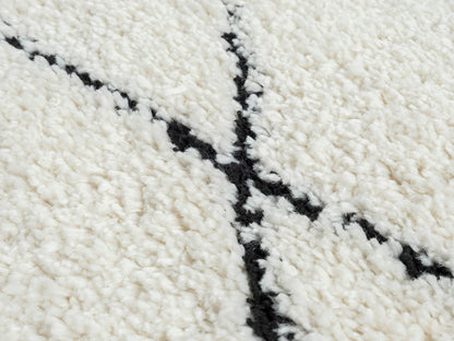 Ideal Shaggy Hochflorteppich 80259 390-White Black