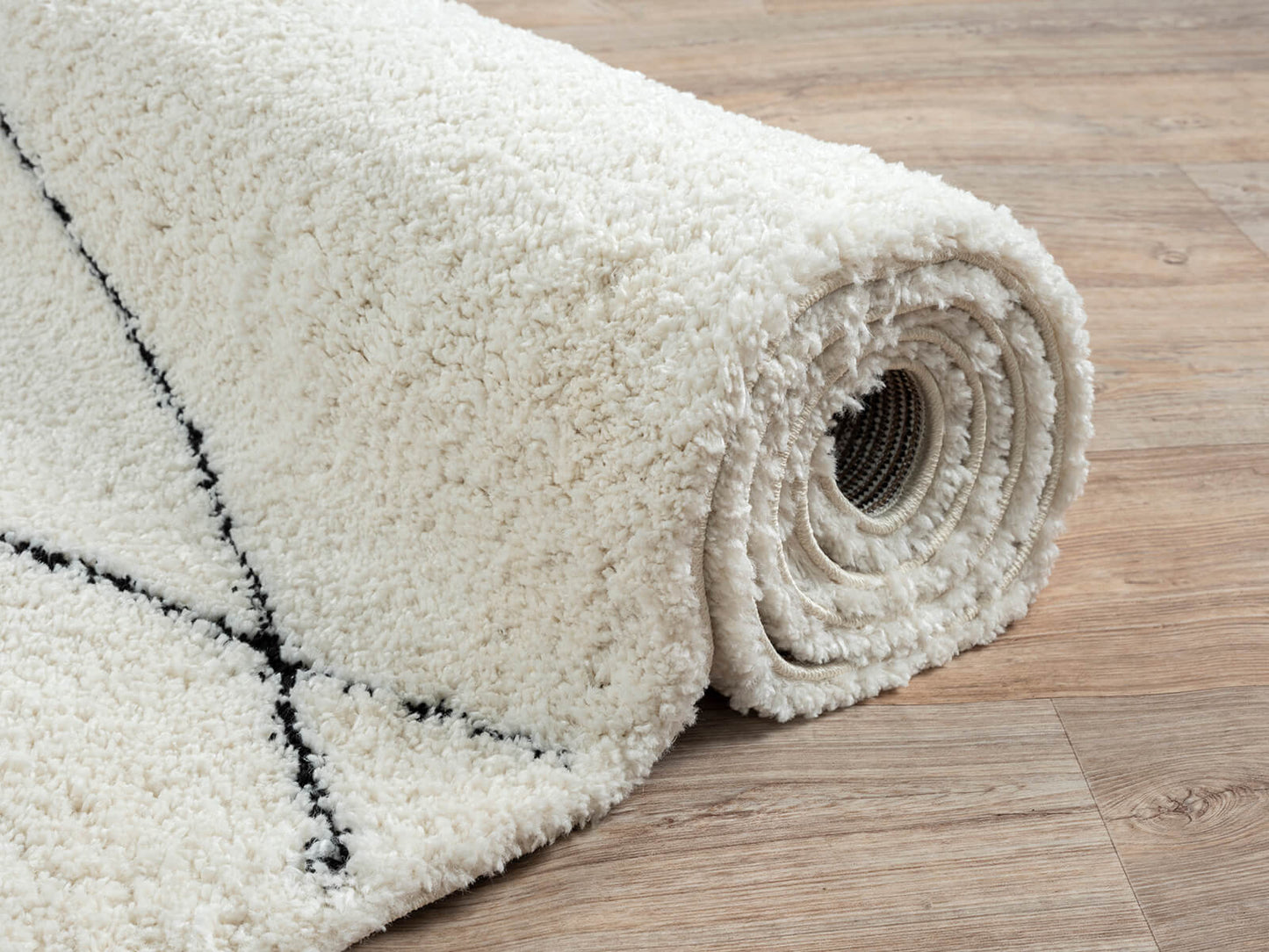 Ideal Shaggy Hochflorteppich 80259 390-White Black