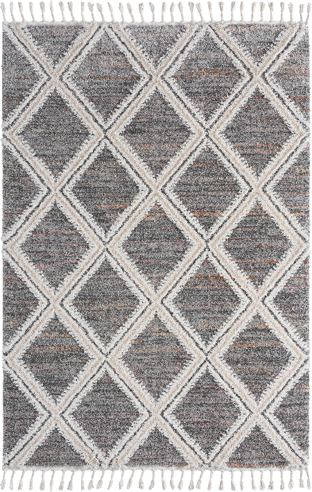Uvita Teppich Handmade-Look 3D mit Fransen, 80265 111-Multi