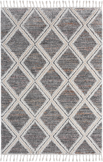 Uvita Teppich Handmade-Look 3D mit Fransen, 80265 111-Multi