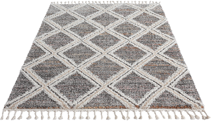 Uvita Teppich Handmade-Look 3D mit Fransen, 80265 111-Multi