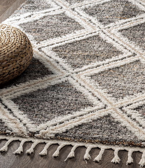 Uvita Teppich Handmade-Look 3D mit Fransen, 80265 111-Multi