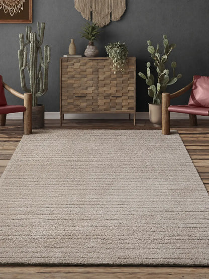 Ideal Shaggy Hochflor-Teppich in Beige