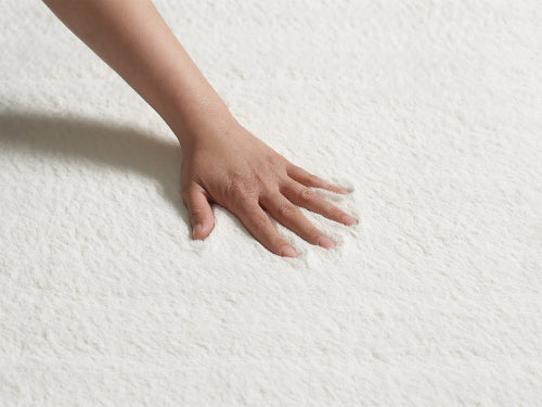 Hochflor Teppich Cozy Waschbar 80 60 Cream – Rund