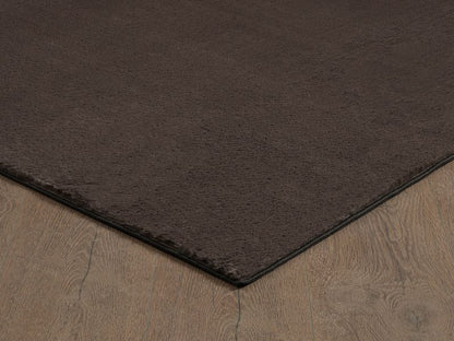 Cozy Waschbarer Teppich mit weichem Flor, 80 80-Brown