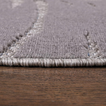 Floral Outdoor Teppich Rund, Blau-Beige – Wetterfest, Wasserabweisend & Pflegeleicht | Für Balkon, Terrasse & Garten
