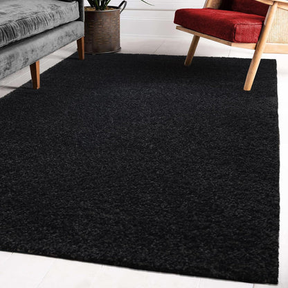 Loca New | Schwarz | Hochflorteppich