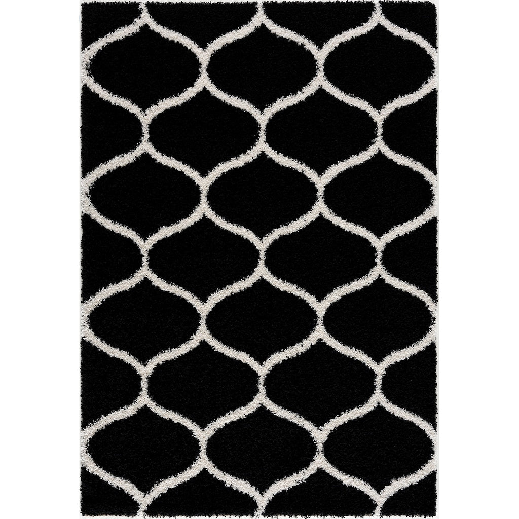 Madrid Schwarz – Hochflor Teppich