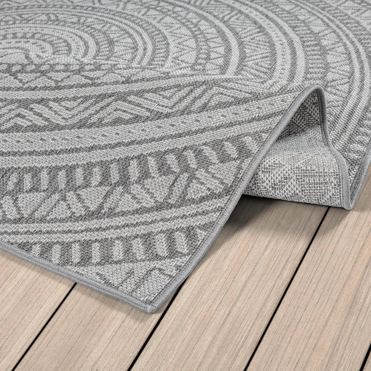 Indoor & Outdoor Kurzflorteppich Anthracite – Maestro