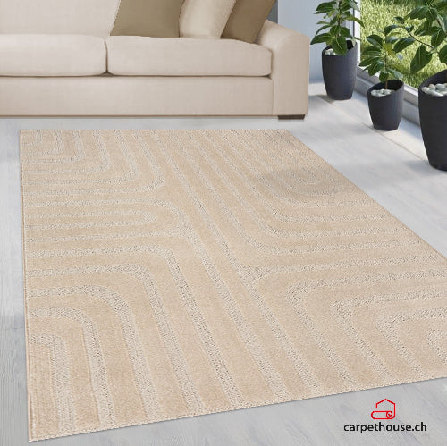 Glance Moderner Teppich, 8519 170-Beige