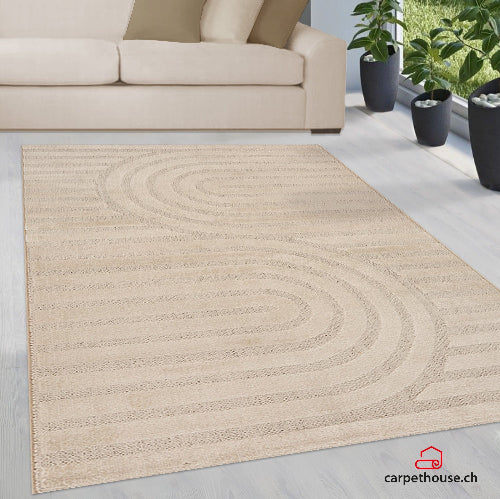 Glance Moderner Teppich, 8520 170-Beige
