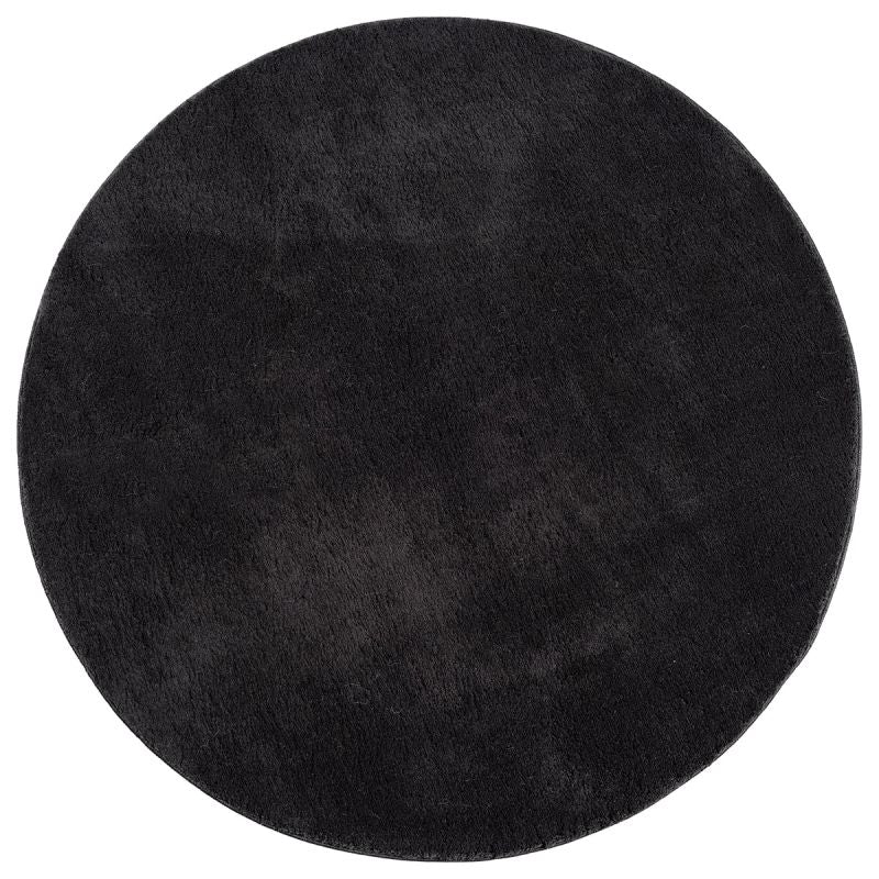 Hochflor Teppich Loft 37 90 Black – Rund