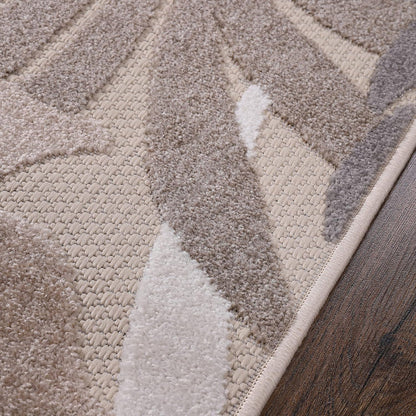 Floral Outdoor Teppich, Beige – Wetterfest, Wasserabweisend & Pflegeleicht | Balkon, Terrasse & Garten