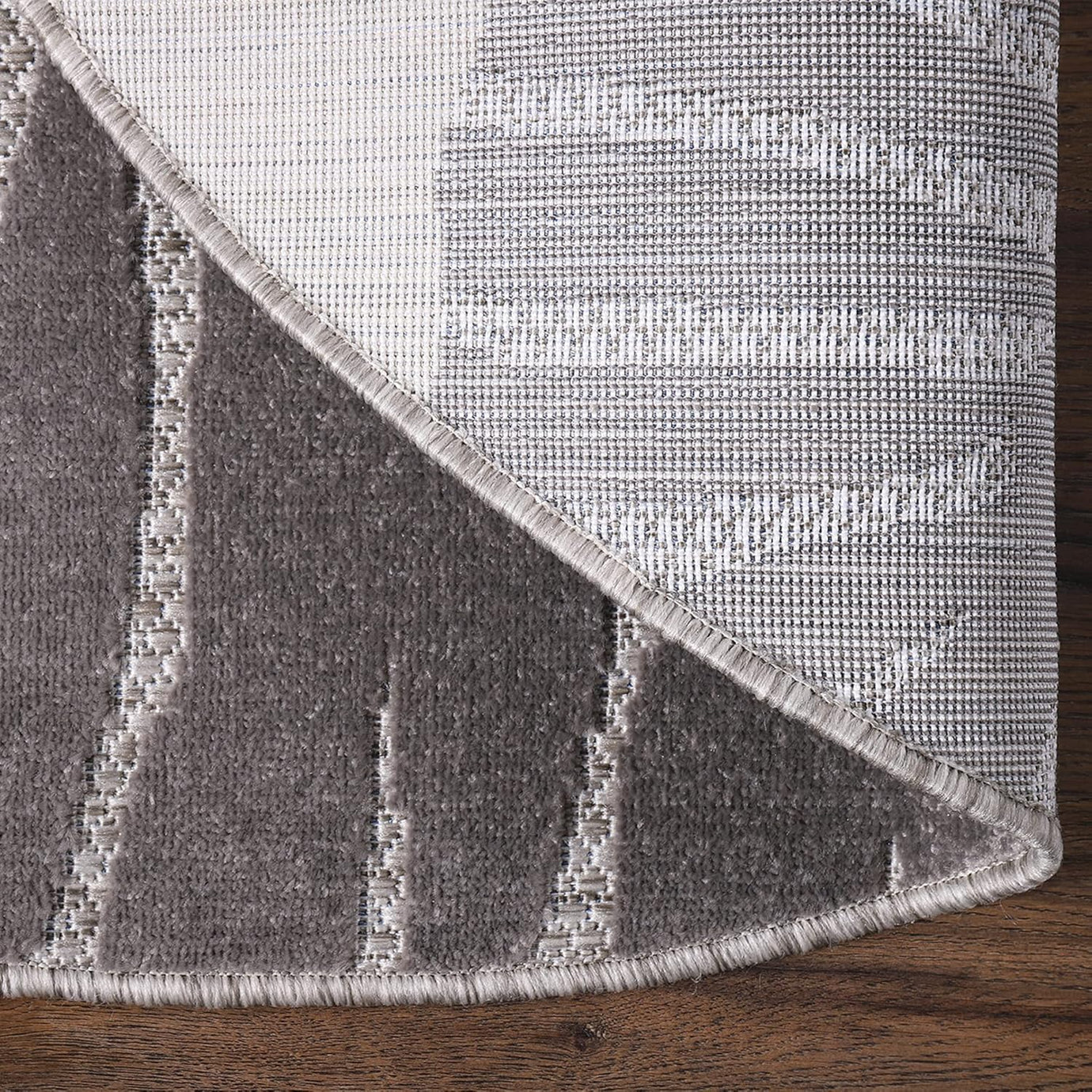 Floral Outdoor Teppich Rund, Blau-Beige – Wetterfest, Wasserabweisend & Pflegeleicht | Für Balkon, Terrasse & Garten