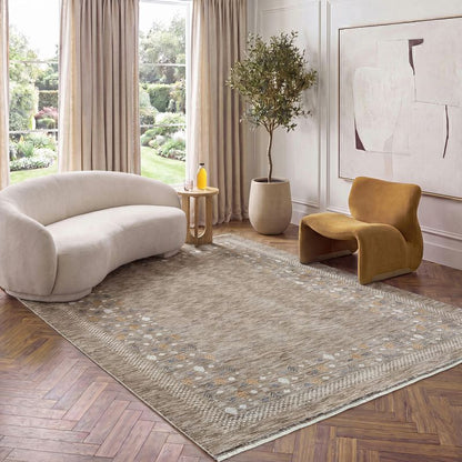 Valeria – Moderner Teppich - dunkel beige