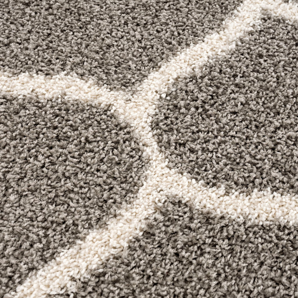 Madrid Hellgrau – Runder Hochflor Teppich