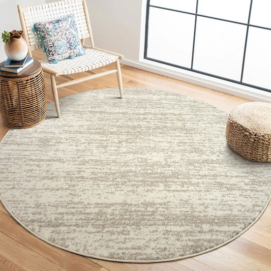 Runder Teppich Oslo 9603 Cream | Moderner Kurzflor