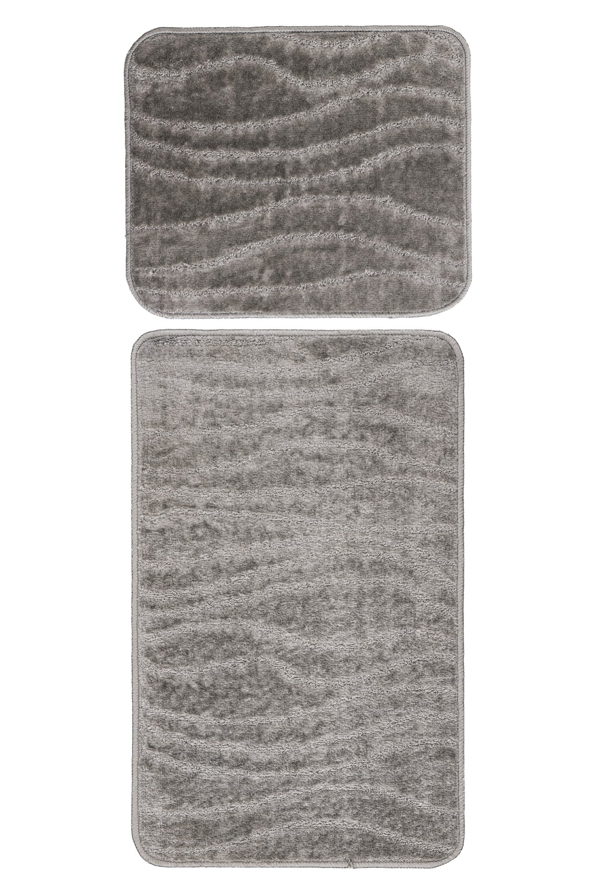 Tapis de bain Lagoon 225 argent, lot de 2