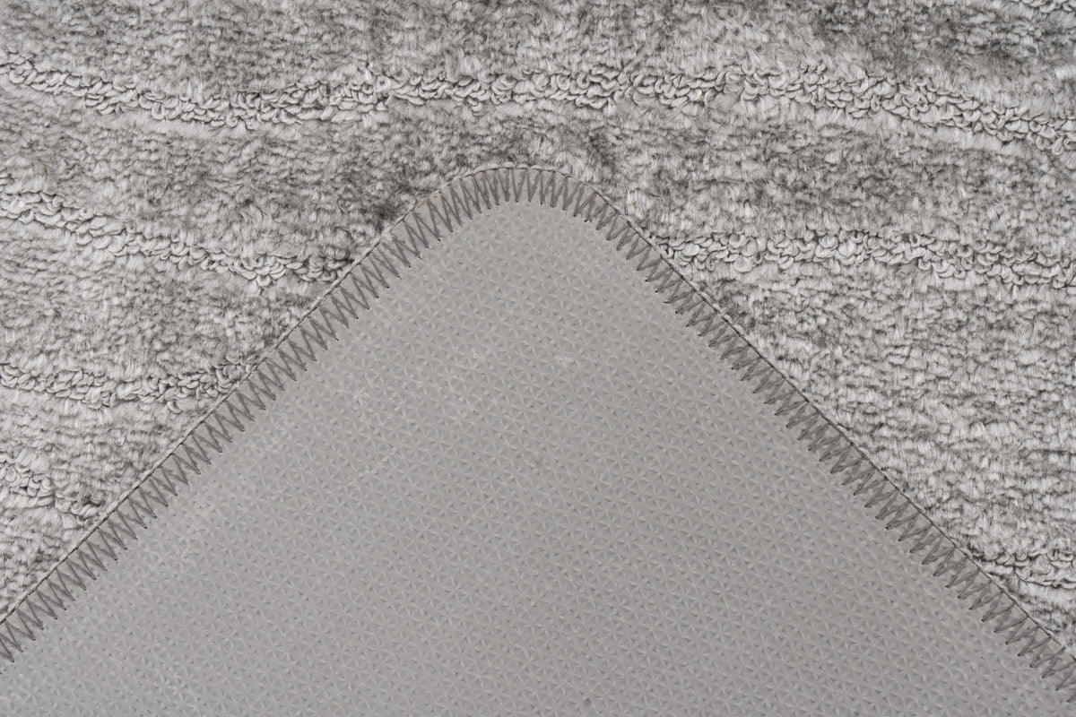 Tapis de bain Lagoon 225 argent, lot de 2