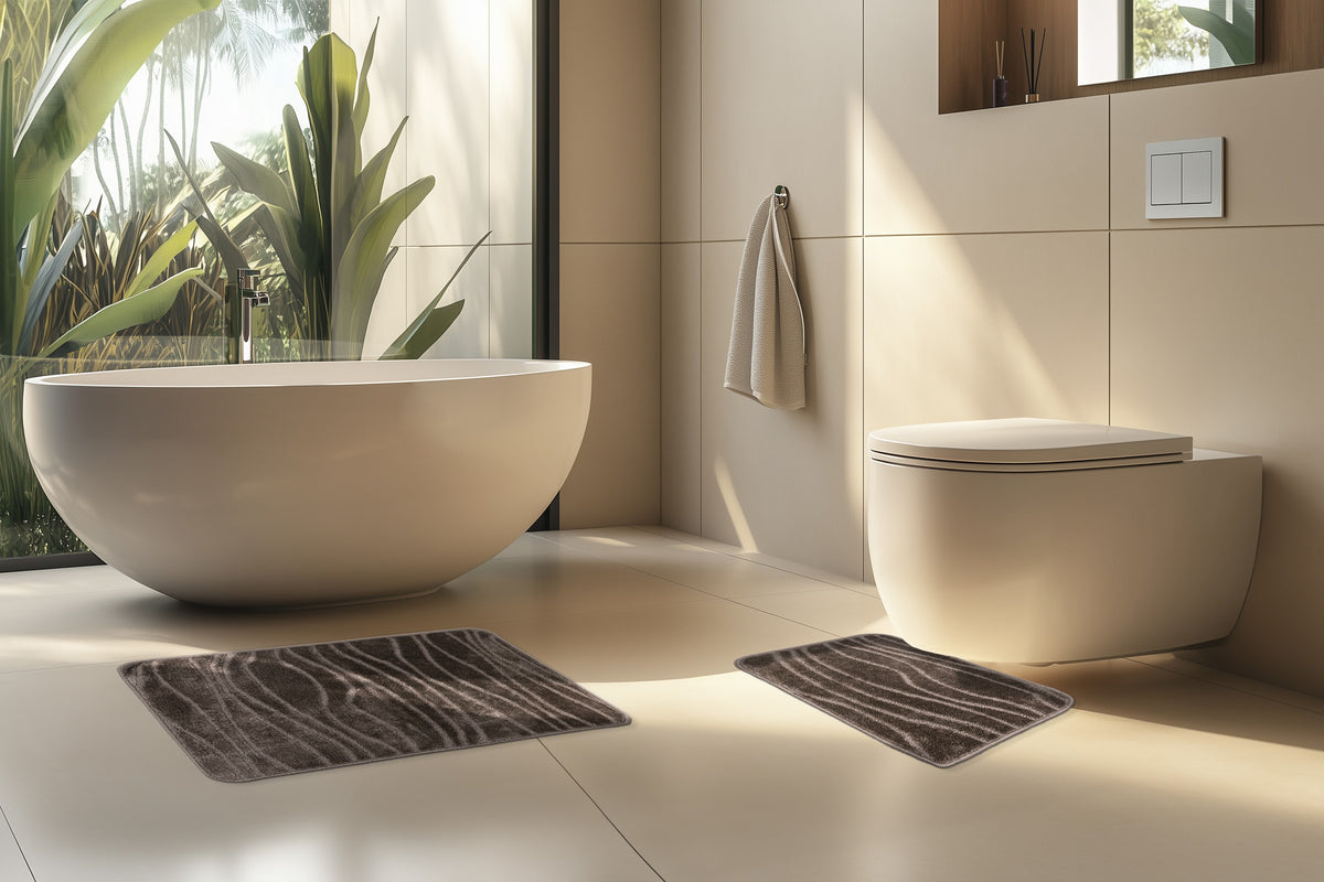 Badematte Lagoon 225 Taupe  2er-Set