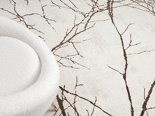 Creation | Creme | Kurzflorteppich | rund