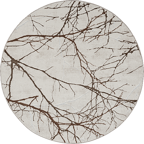 Creation | Creme | Kurzflorteppich | rund