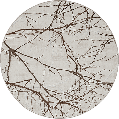 Creation | Creme | Kurzflorteppich | rund