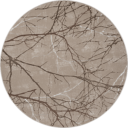 Creation | Beige | Kurzflorteppich | rund
