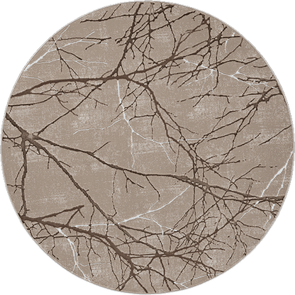 Creation | Beige | Kurzflorteppich | rund