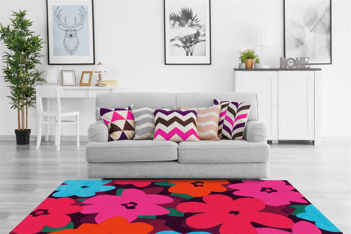Sam 4135 Multi / Pink Flowers