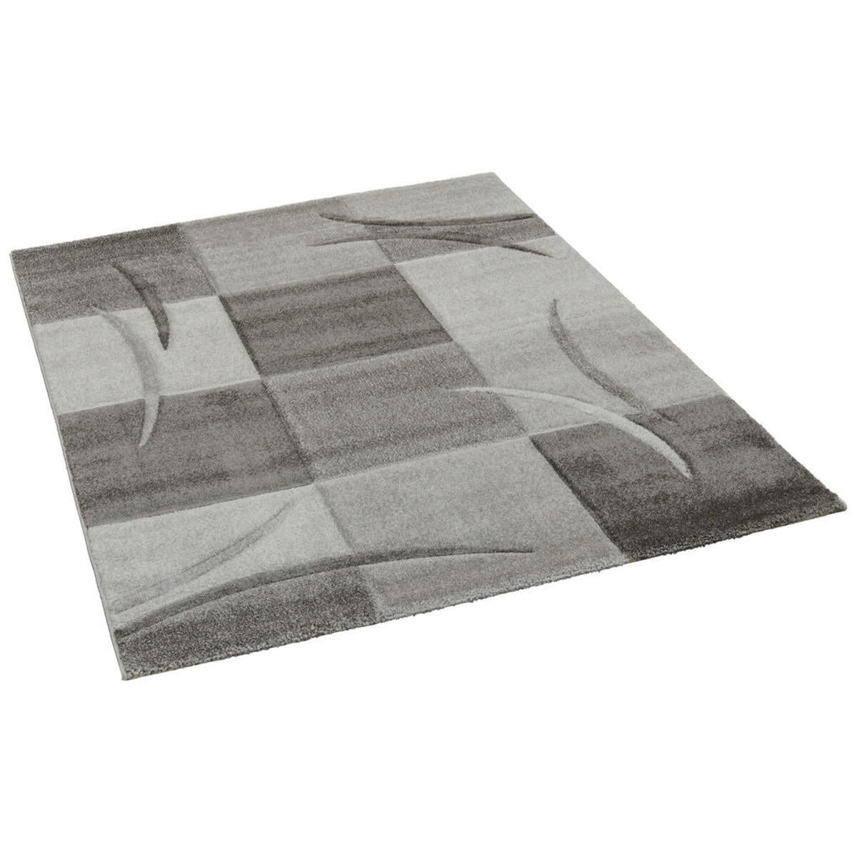 Designer Teppich Diamond Karo Grau