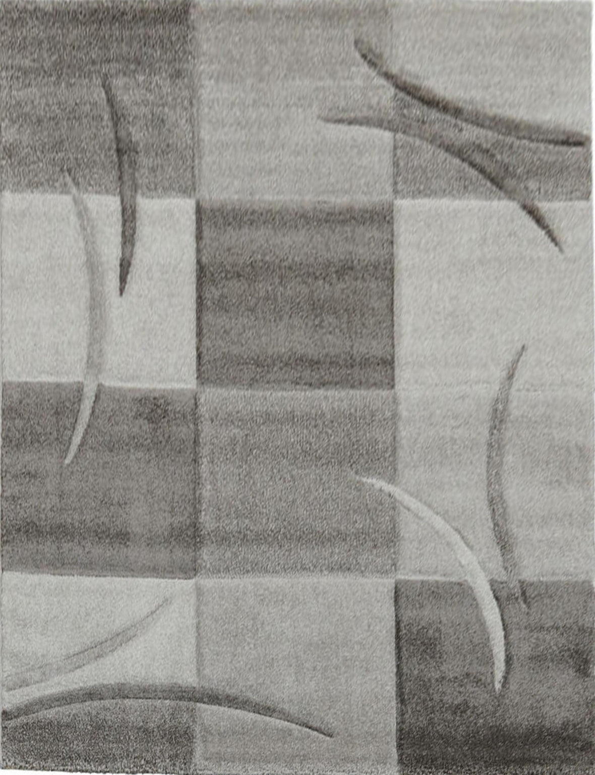 Designer Teppich Diamond Karo Grau