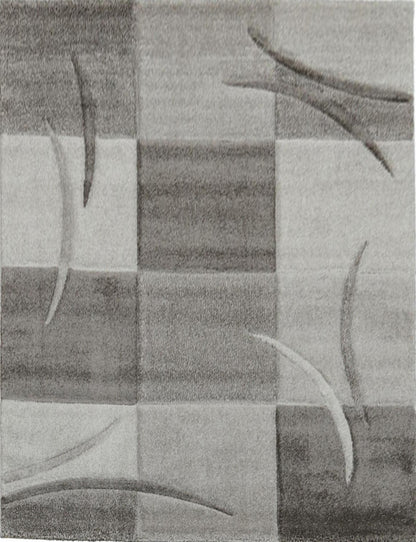 Designer Teppich Diamond Karo Grau