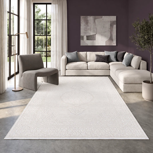 Nepal Creme – Klassischer Acryl Teppich