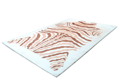Rabbit Animal 400 Elfenbein / Taupe / Weiss – Weicher Hochflorteppich