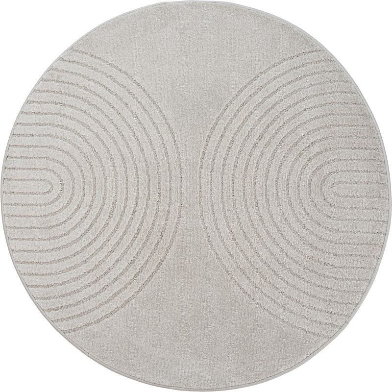 Kurzflor Teppich Eclipse 2320 195-Grey – Rund
