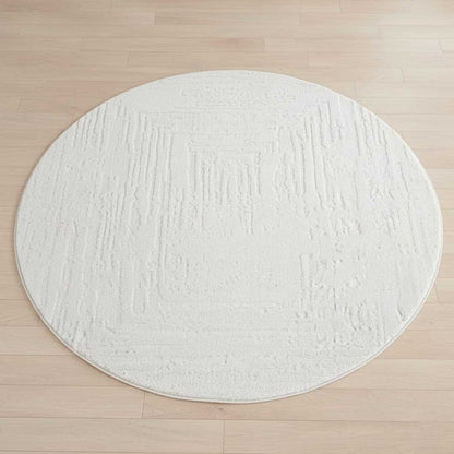 Kurzflor Teppich Flair 171 Creme - Rund