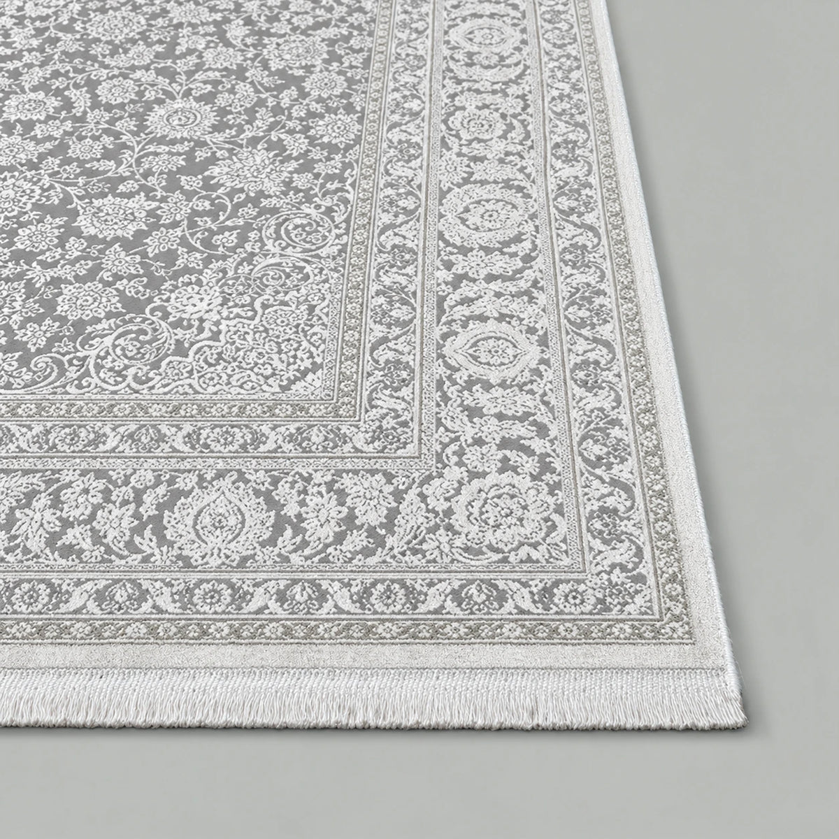 Fabia – Hochwertiger Design-Teppich mit Fransen 71291 98-Grey