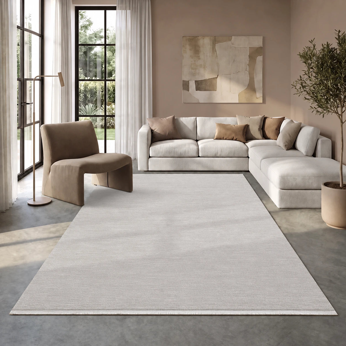 Nepal Grey – Moderner Acryl-Teppich