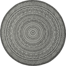 Bild im Galerie-Viewer laden (Runder Indoor &amp; Outdoor Kurzflorteppich Anthracite – Maestro)