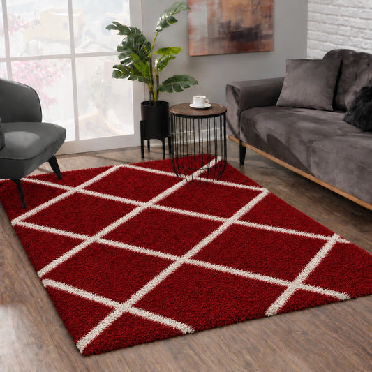 Rouge Madrid – Tapis à poils longs