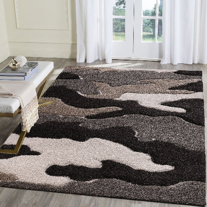 Sanat Hochflor-Teppich Luxus 3508-Dark Brown