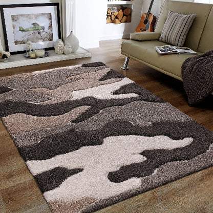 Sanat Hochflor-Teppich Luxus 3508-Dark Brown