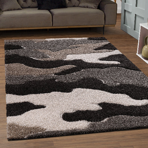 Sanat Hochflor-Teppich Luxus 3508-Dark Brown
