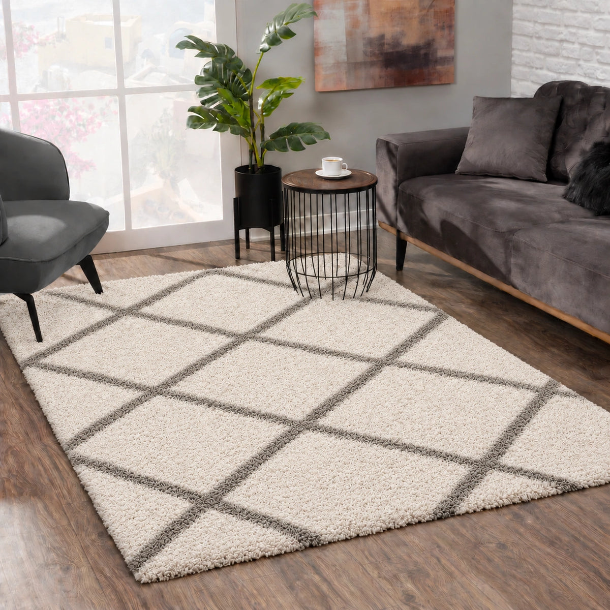 Madrid Creme – Hochflor Teppich