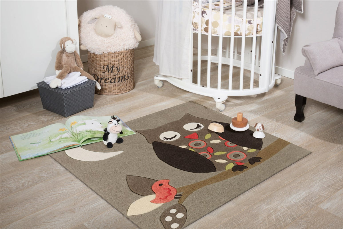 Joy 4190 Multi Owl 130cm x 130cm ECKIG