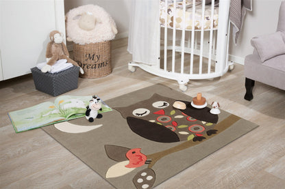 Joy 4190 Multi Owl 130cm x 130cm ECKIG