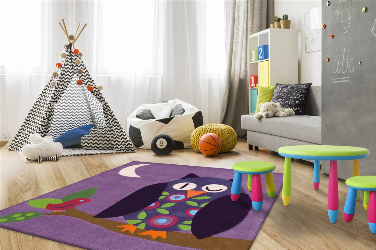 Joy 4049 Violett Owl 130cm x 130cm ECKIG