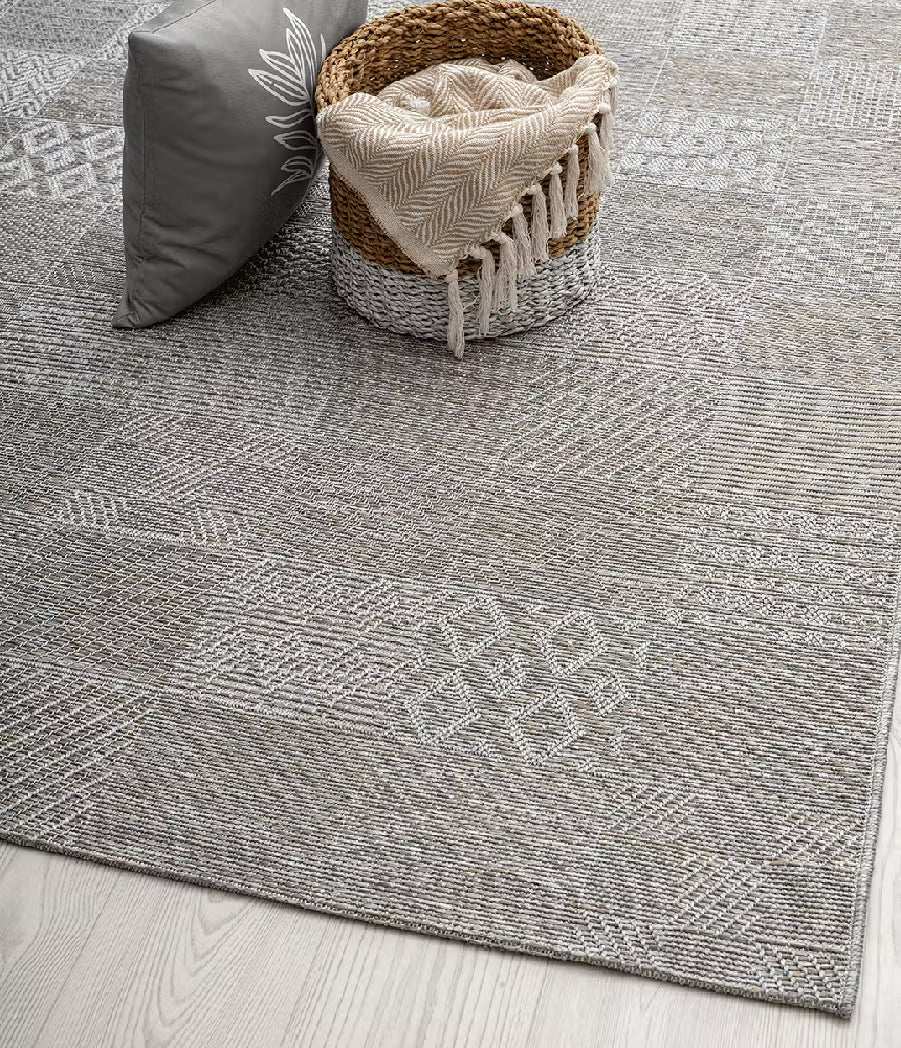 Ottowa | Grau-Beige | Moderner In-& Outdoor Teppich