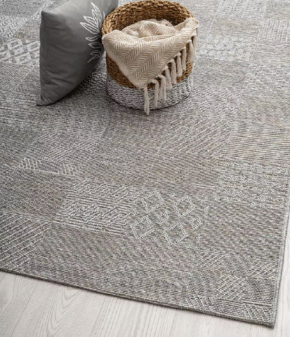 Ottowa | Grau-Beige | Moderner In-& Outdoor Teppich